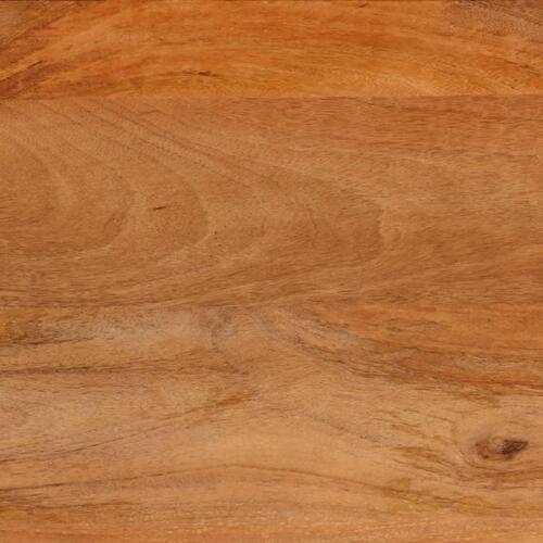 Sofabord 100x54x40 cm massivt mangotræ brun og sort