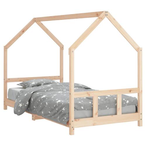 Sengeramme til juniorseng 90x190 cm massivt fyrretræ