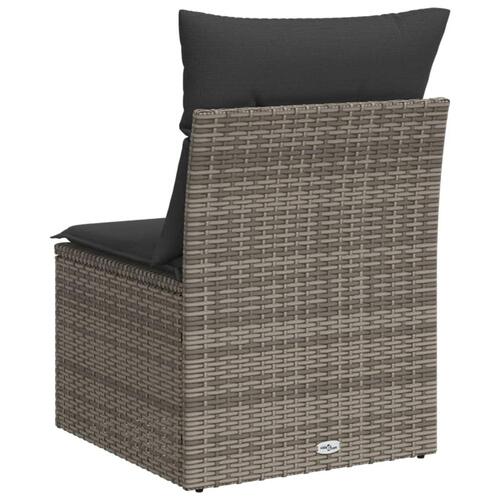 Sofamodul til haven med hynder polyrattan grå