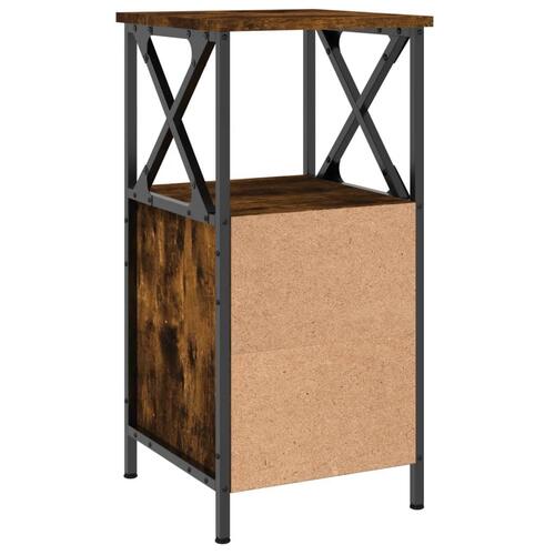 Sengeborde 2 stk. 34x35,5x70 cm røget egetræsfarve