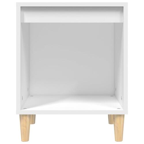 Sengebord 40x35x50 cm konstrueret træ hvid
