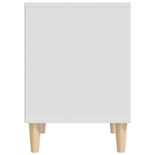 Sengebord 40x35x50 cm konstrueret træ hvid