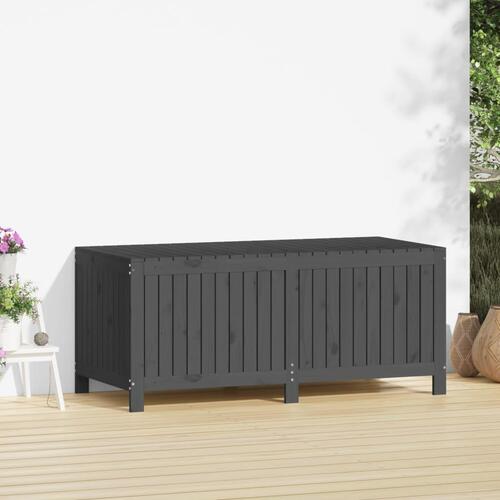 Opbevaringskasse til haven 147x68x64 cm massivt fyrretræ grå