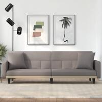Sovesofa med hynder stof gråbrun