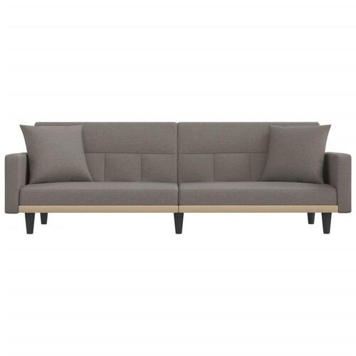 Sovesofa med hynder stof gråbrun