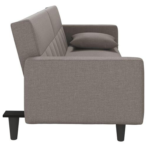 Sovesofa med hynder stof gråbrun