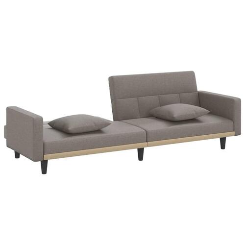 Sovesofa med hynder stof gråbrun