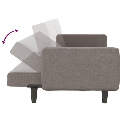 Sovesofa med hynder stof gråbrun