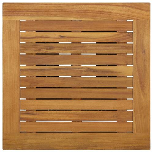 Barbord 60x60x110 cm polyrattan og massivt akacietræ sort