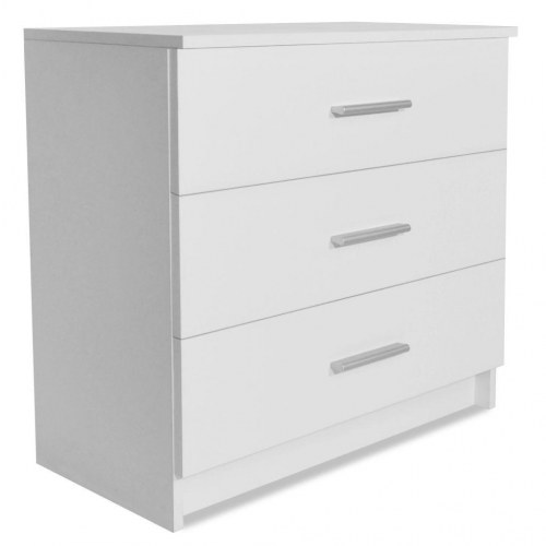 Kommode i konstrueret træ 71 x 35 x 68 cm hvid