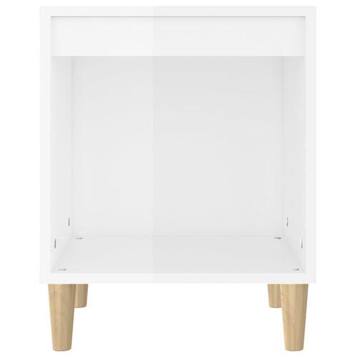 Sengeskab 40x35x50 cm konstrueret træ hvid højglans