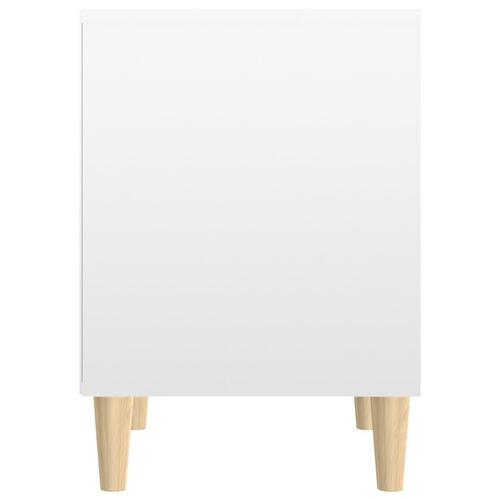 Sengeskab 40x35x50 cm konstrueret træ hvid højglans