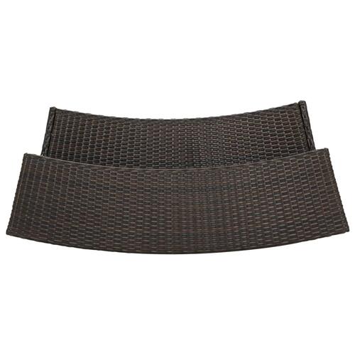 Barbord til haven 120x55x110 cm polyrattan brun