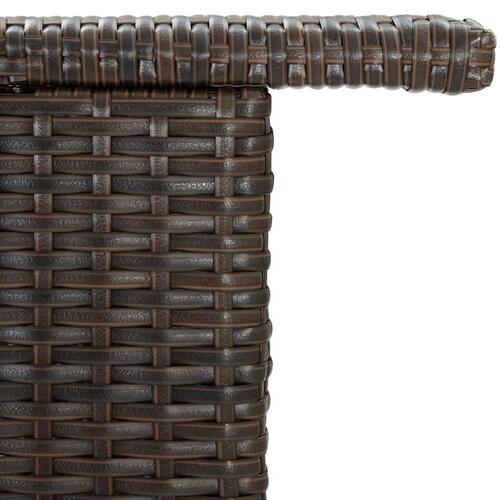 Barbord til haven 120x55x110 cm polyrattan brun