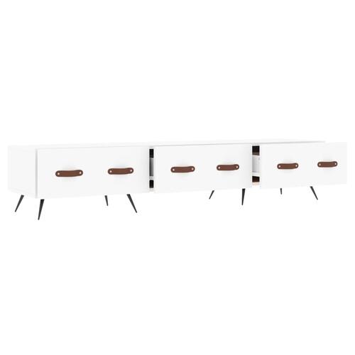 Tv-bord 150x36x30 cm konstrueret træ hvid
