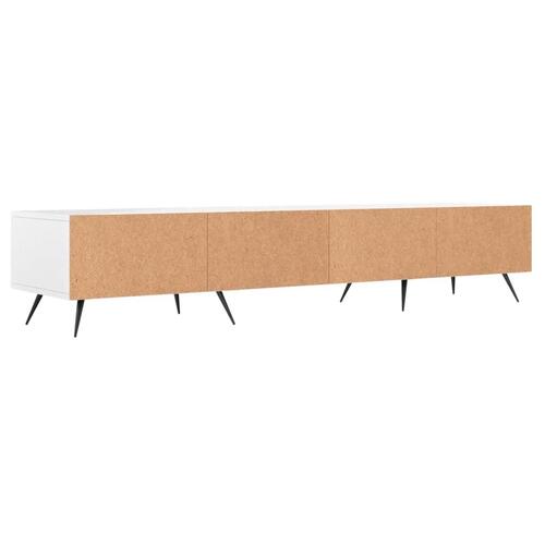 Tv-bord 150x36x30 cm konstrueret træ hvid