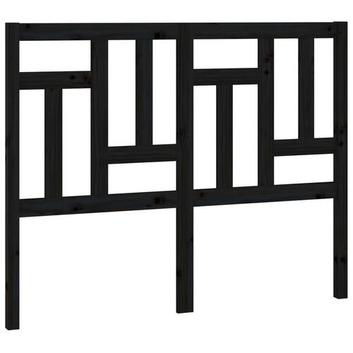 Sengegavl 205,5x4x100 cm massivt fyrretræ sort