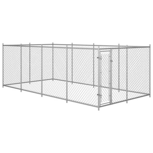 Udendørs hundeløbegård 8 x 4 x 2 m