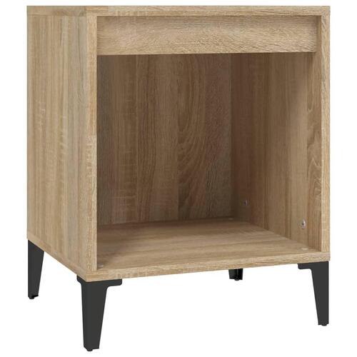 Sengeborde 2 stk. 40x35x50 cm sonoma-eg