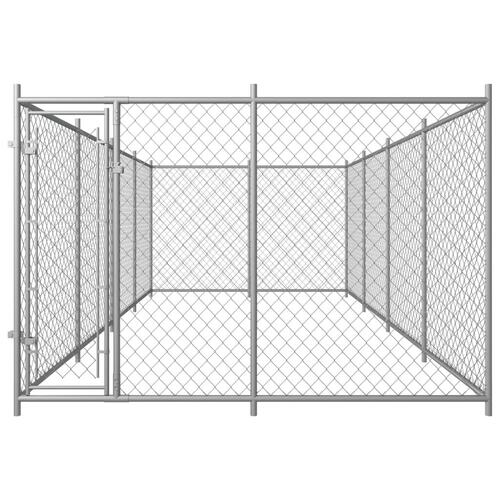 Udendørs hundeløbegård 8 x 4 x 2 m