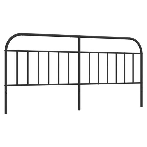 Sengegavl 200 cm metal sort