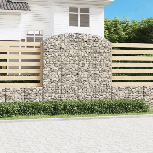 Buet gabionkurv 200x30x200/220 cm galvaniseret jern