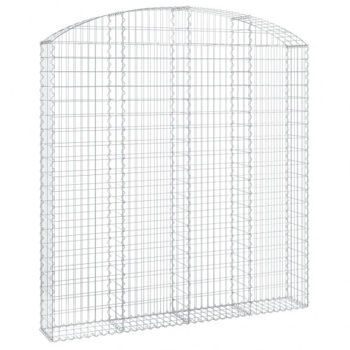 Buet gabionkurv 200x30x200/220 cm galvaniseret jern