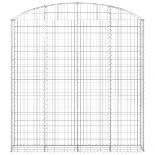 Buet gabionkurv 200x30x200/220 cm galvaniseret jern