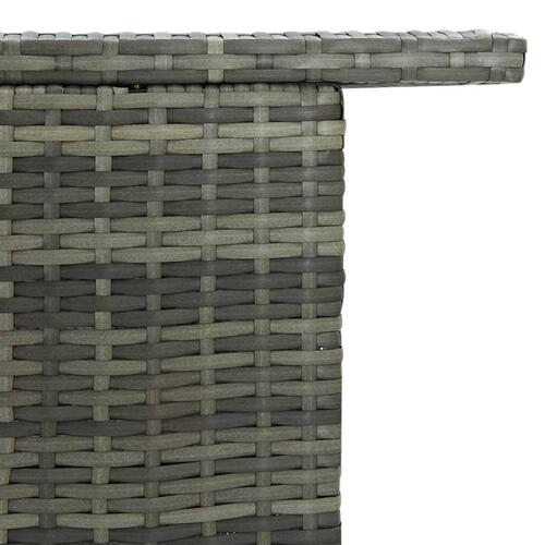 Barbord til haven 120x55x110 cm polyrattan grå