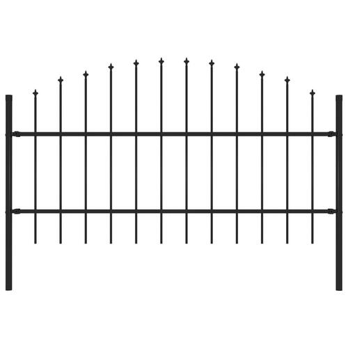 Havehegn med spydtop (0,75-1) x 1,7 m stål sort