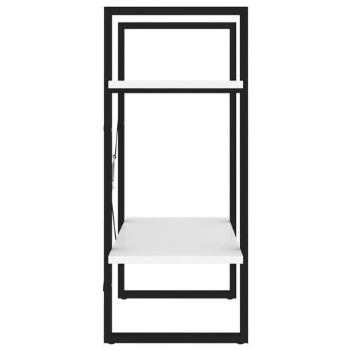 Bogreol med 2 hylder 60x30x70 cm konstrueret træ hvid