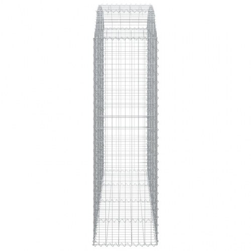 Buet gabionkurv 200×50×160/180 cm - galvaniseret jern