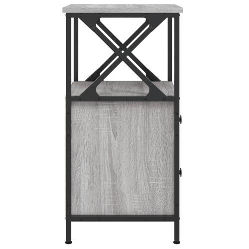 Sengeborde 2 stk. 34x35,5x70 cm konstrueret træ grå sonoma-eg