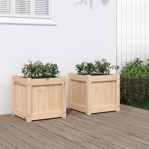 Plantekasser 2 stk. massivt fyrretræ