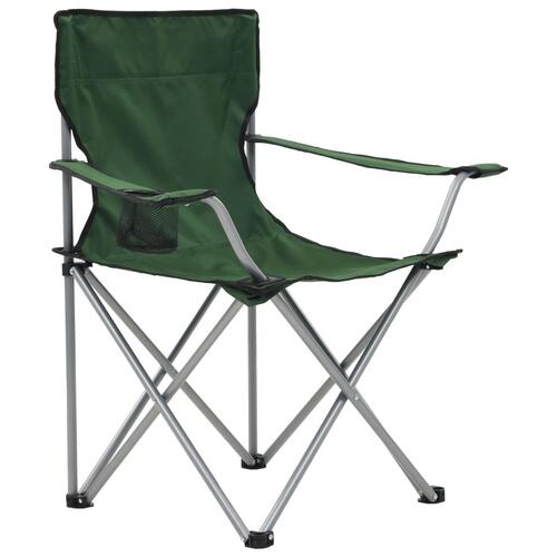 Campingbord og -stolesæt 3 dele grøn