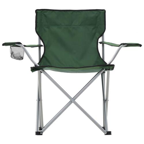 Campingbord og -stolesæt 3 dele grøn