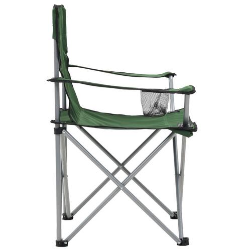 Campingbord og -stolesæt 3 dele grøn