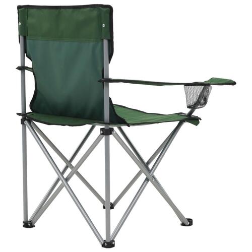 Campingbord og -stolesæt 3 dele grøn