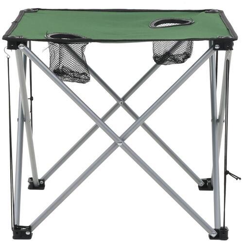 Campingbord og -stolesæt 3 dele grøn