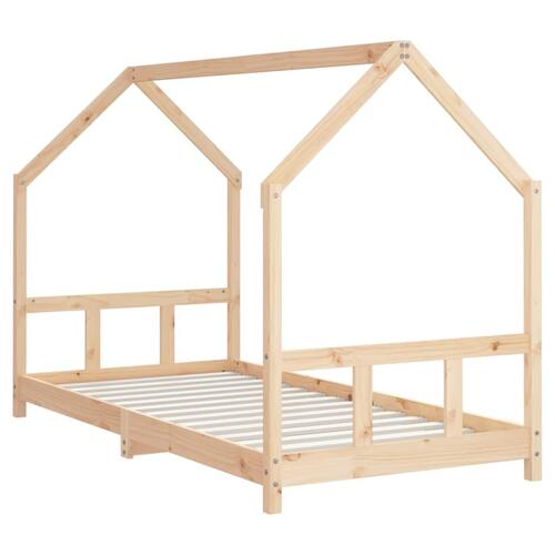 Sengeramme til juniorseng 90x200 cm massivt fyrretræ