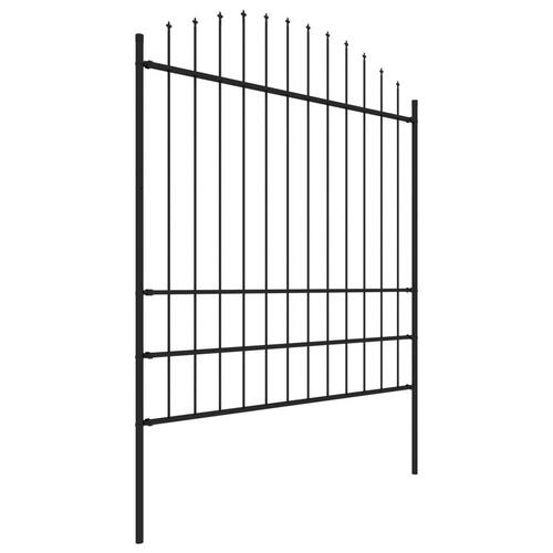 Havehegn med spydtop (1,75-2) x 1,7 m stål sort
