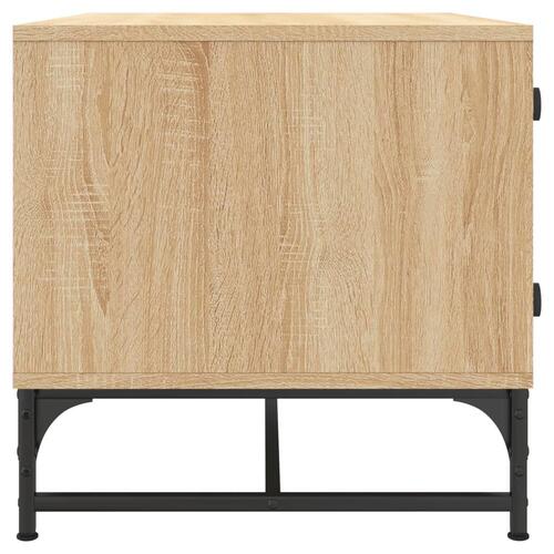 Sofabord med glaslåger 68,5x50x50 cm sonoma-eg