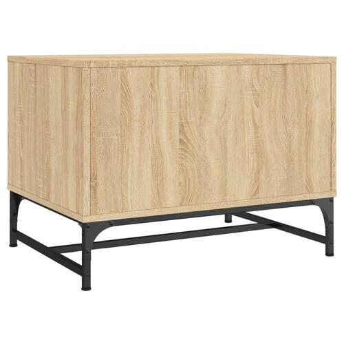 Sofabord med glaslåger 68,5x50x50 cm sonoma-eg