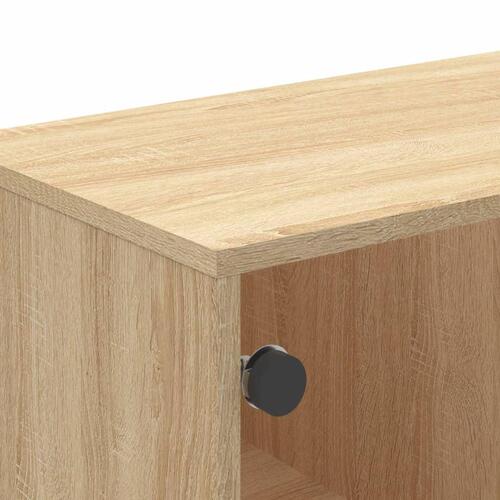 Sofabord med glaslåger 68,5x50x50 cm sonoma-eg