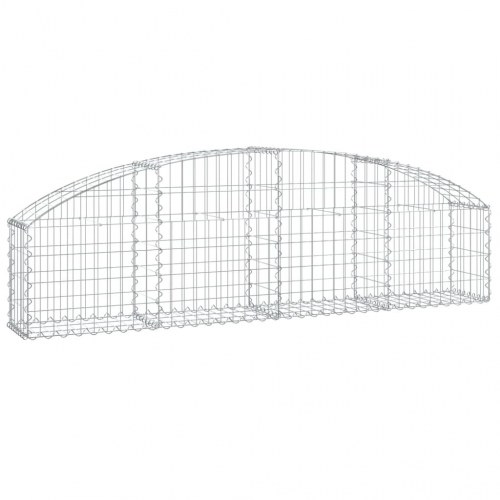 Buet gabionkurv 200×30×40/60 cm - galvaniseret jern