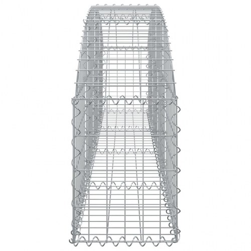 Buet gabionkurv 200×30×40/60 cm - galvaniseret jern