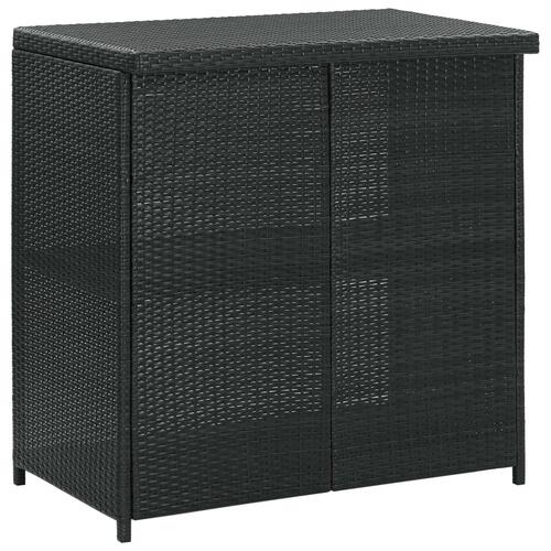 Barsæt 3 dele polyrattan sort