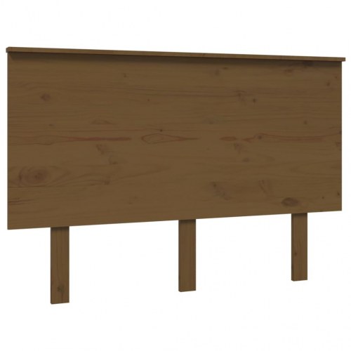 Sengegærde i massivt fyrretræ 124 x 6 x 82,5 cm - gyldenbrun