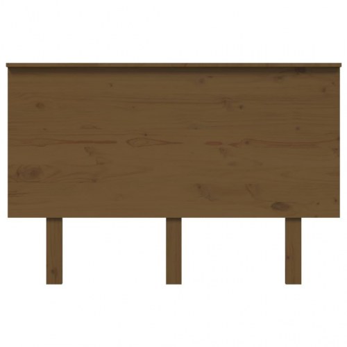 Sengegærde i massivt fyrretræ 124 x 6 x 82,5 cm - gyldenbrun