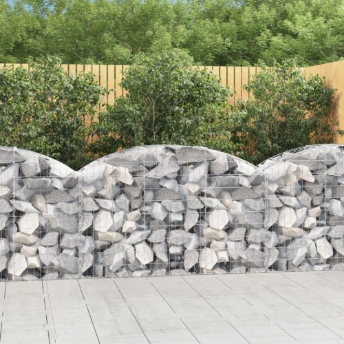 Buet gabionkurv 150×50×80/100 cm - galvaniseret jern